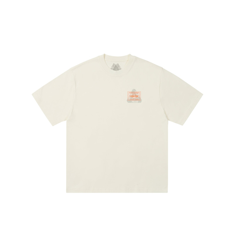 PALACE PORTER LOGO T-SHIRT WHITE - 1