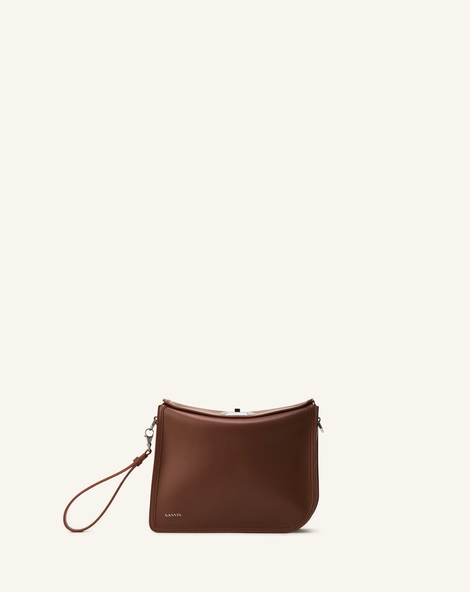 COMPAGNON ASYMMETRICAL LEATHER CLUTCH BAG - 1