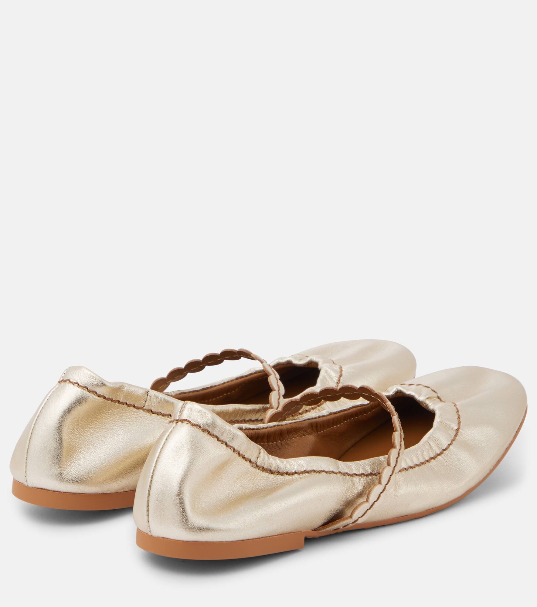 Chany metallic leather ballet flats - 3
