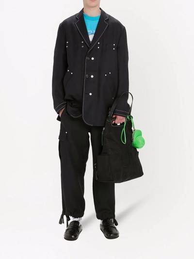 JW Anderson contrast-stitch single-breasted jacket outlook