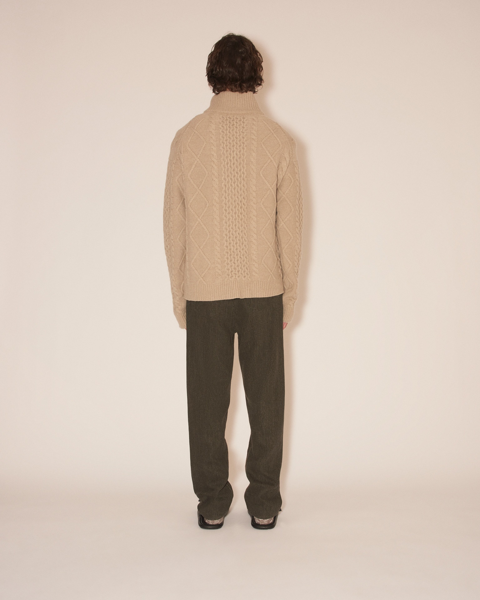 BATU CABLE - Cable knit cashmere jumper - Clay - 6