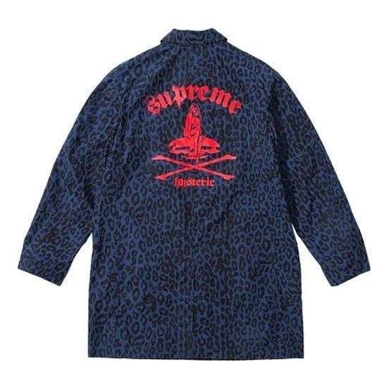 Supreme x HYSTERIC GLAMOUR Leopard Trench 'Navy Black Red' SUP-SS21-545 - 2