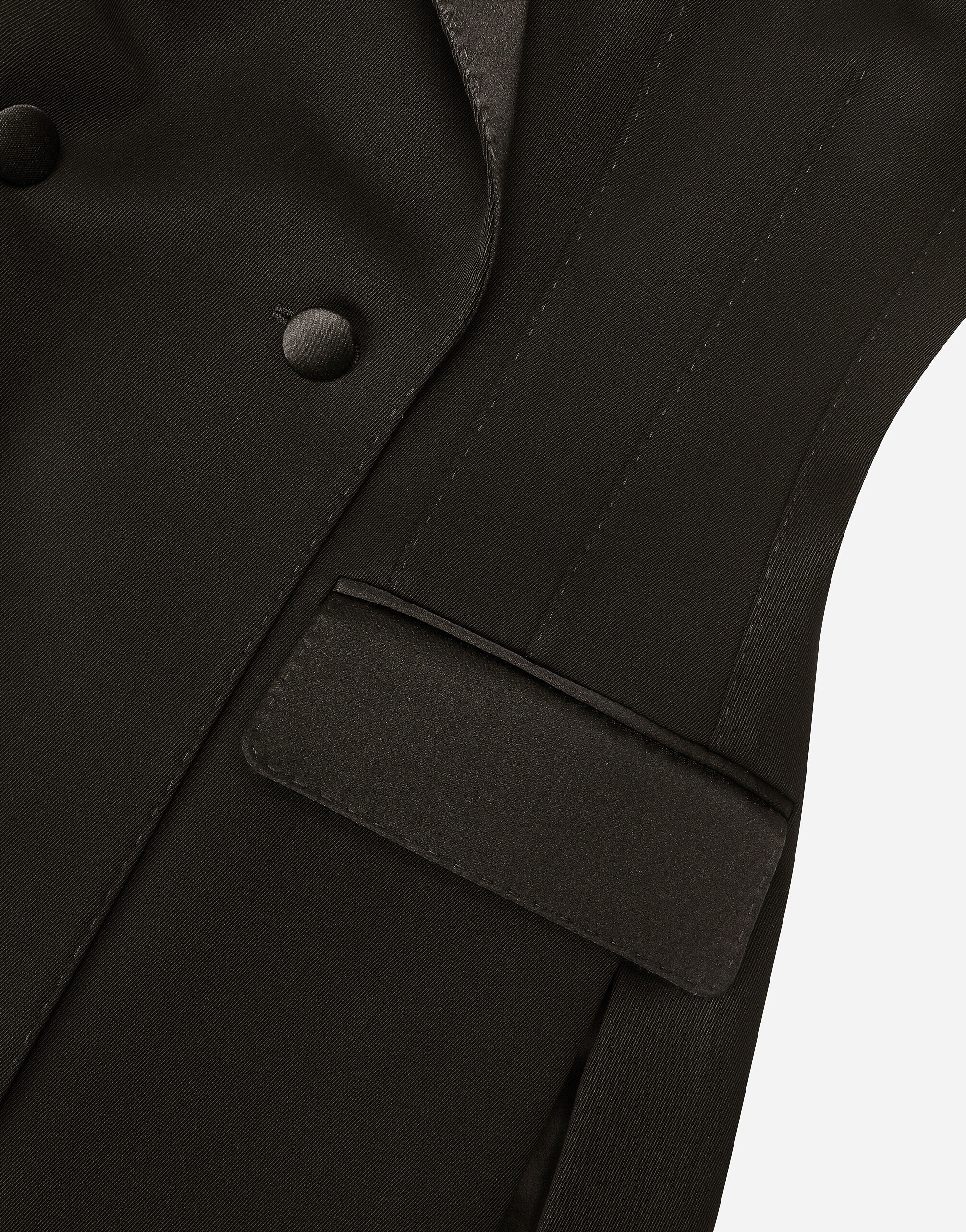 Double-breasted woolen jacket with side vents - 10