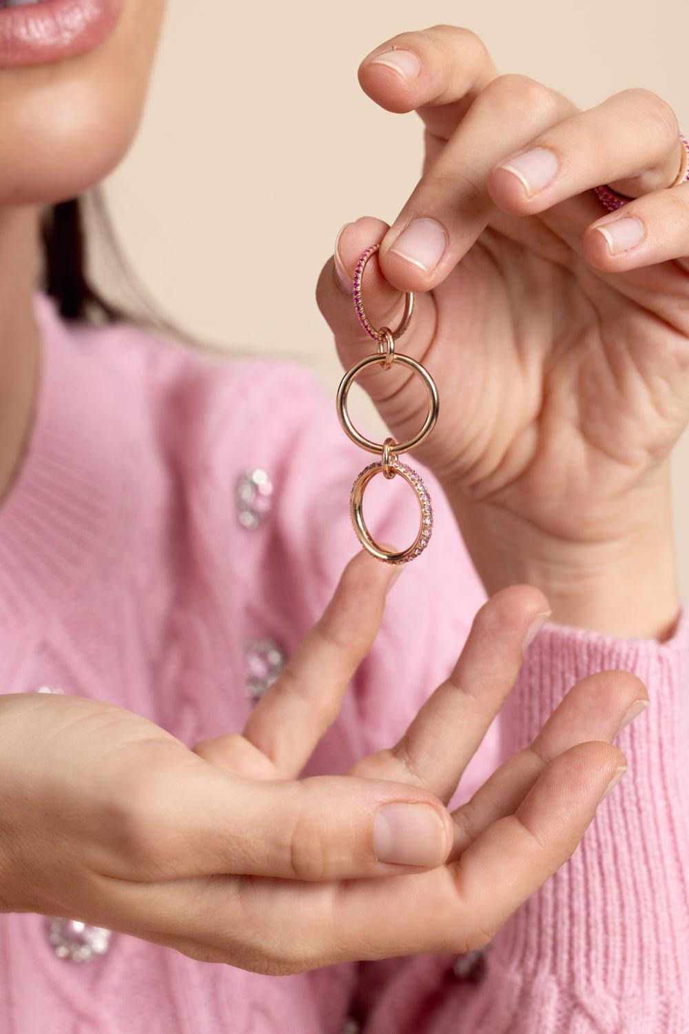 Norah Three Link Ring - Rose Gold - 2