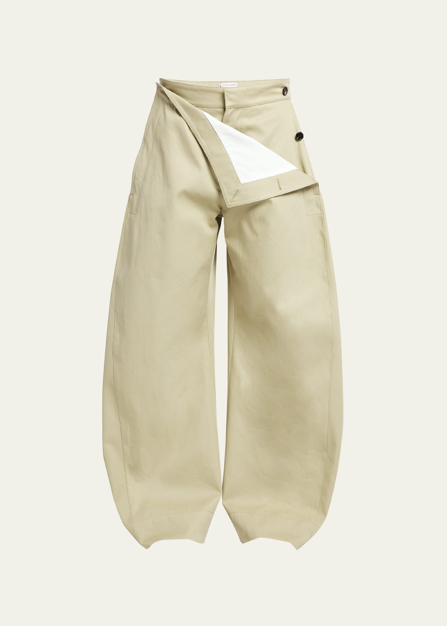 Bottega Veneta Men's Wide-Leg Pants with Sailor Flap