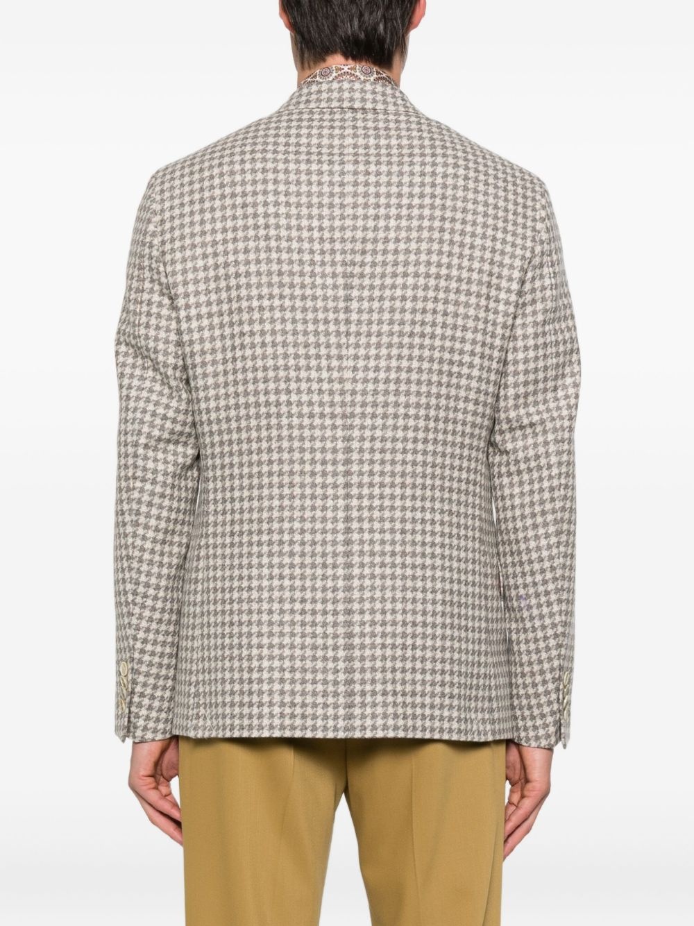 houndstooth-pattern jacket - 4