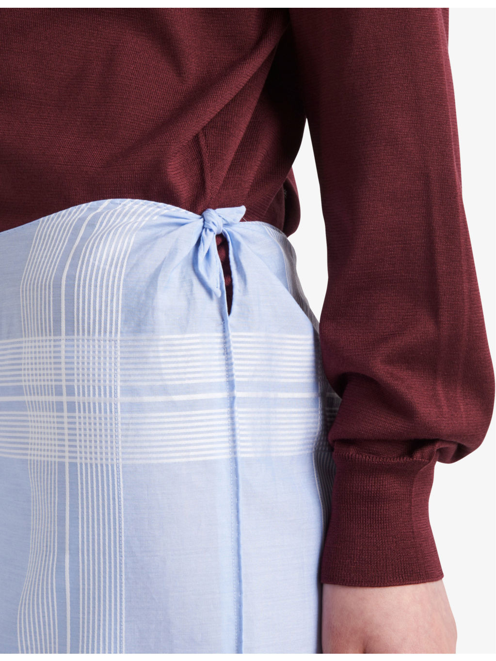 Logo-embroidered high-rise checked cotton mini skirt - 5