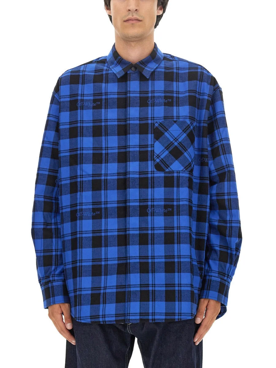 Off-White Men Check Print Shirt - 1