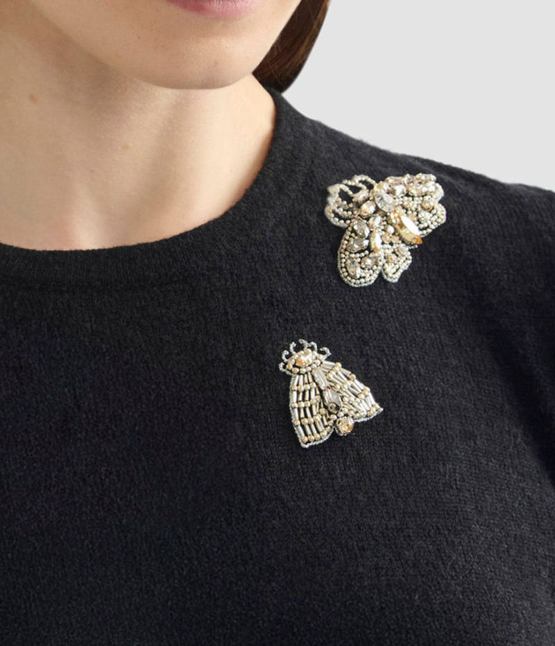 EMBELLISHED SHORT SLEEVE KNIT TOP 5