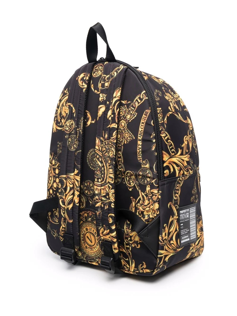 baroque-print zipped backpack - 3