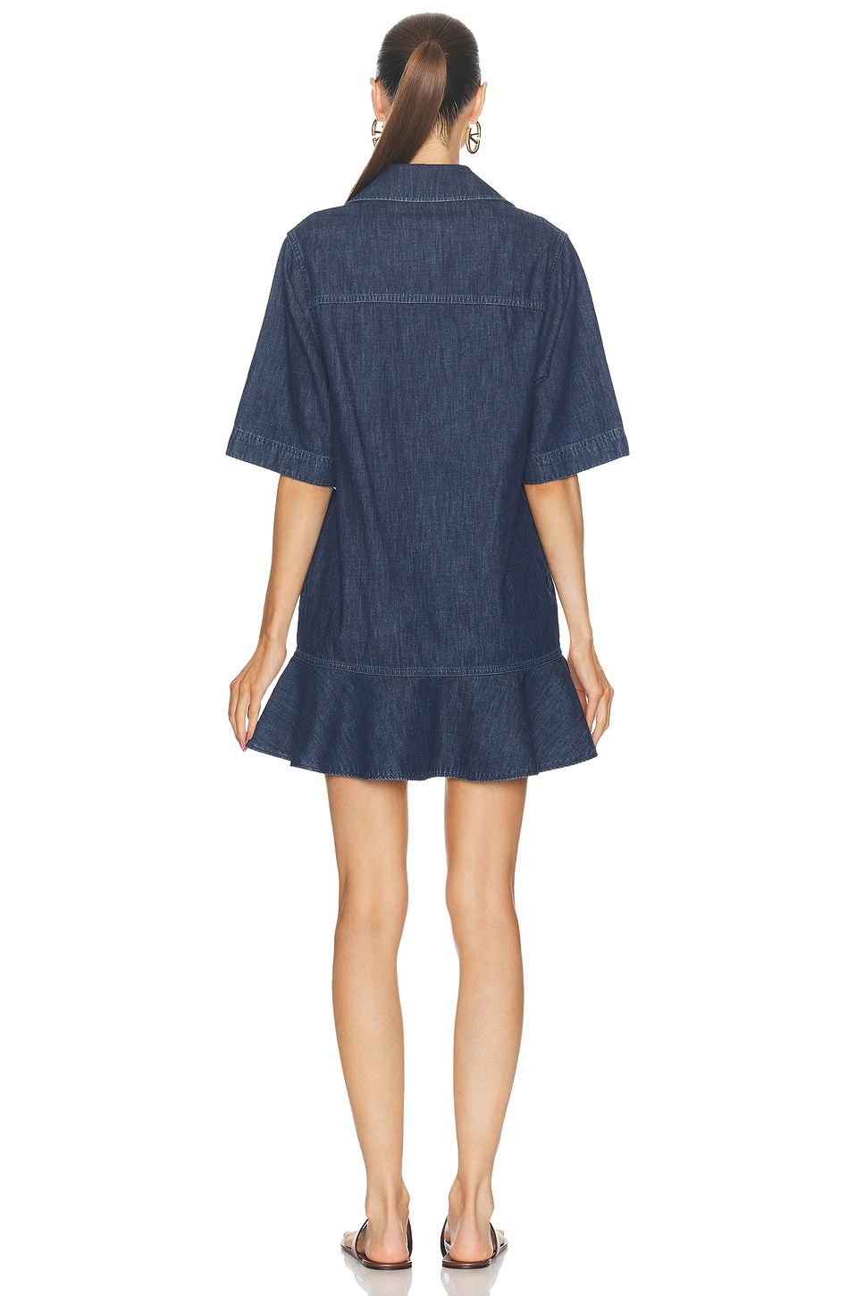 Chambray Denim Mini Dress - 3