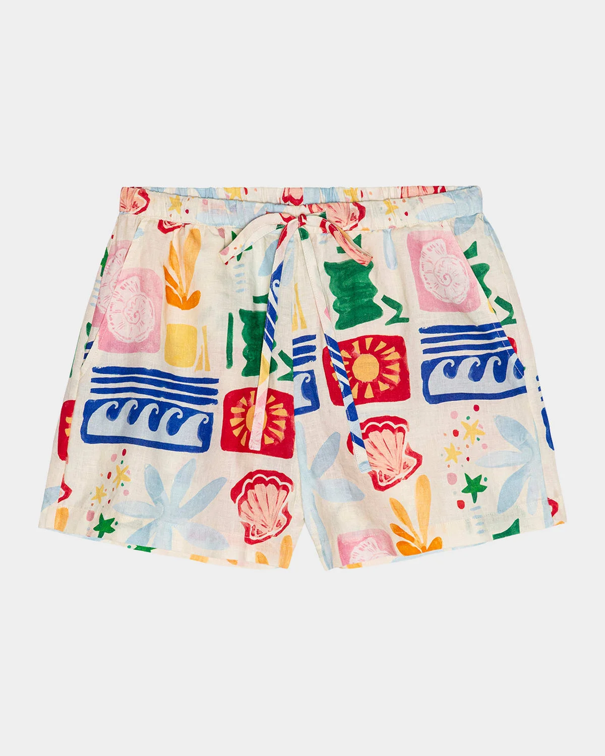 Jenner Linen Drawstring Shorts - 1