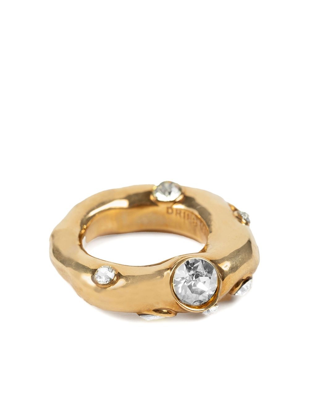 rhinestone-embellished ring - 1