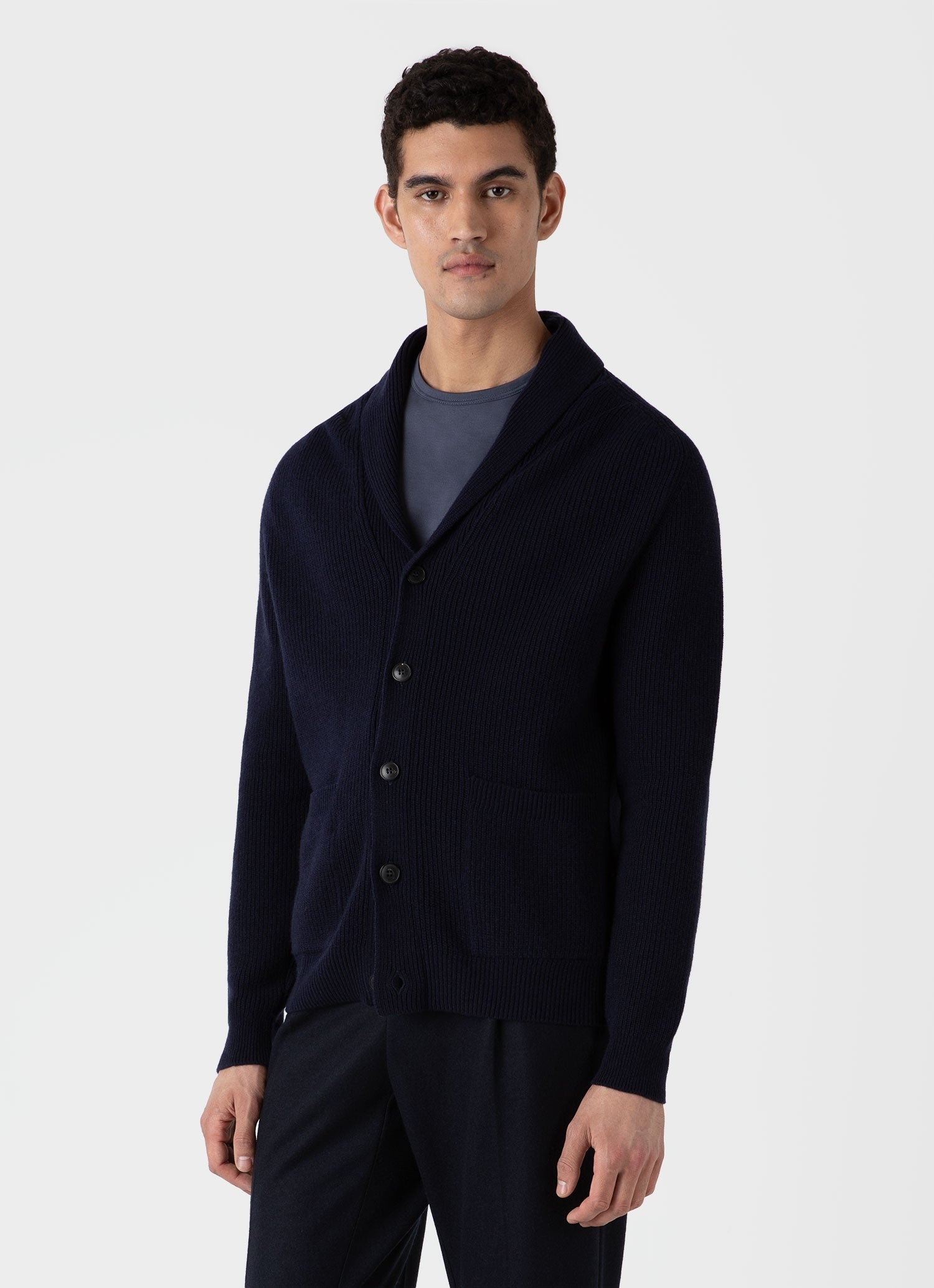 Shawl Neck Cardigan - 2