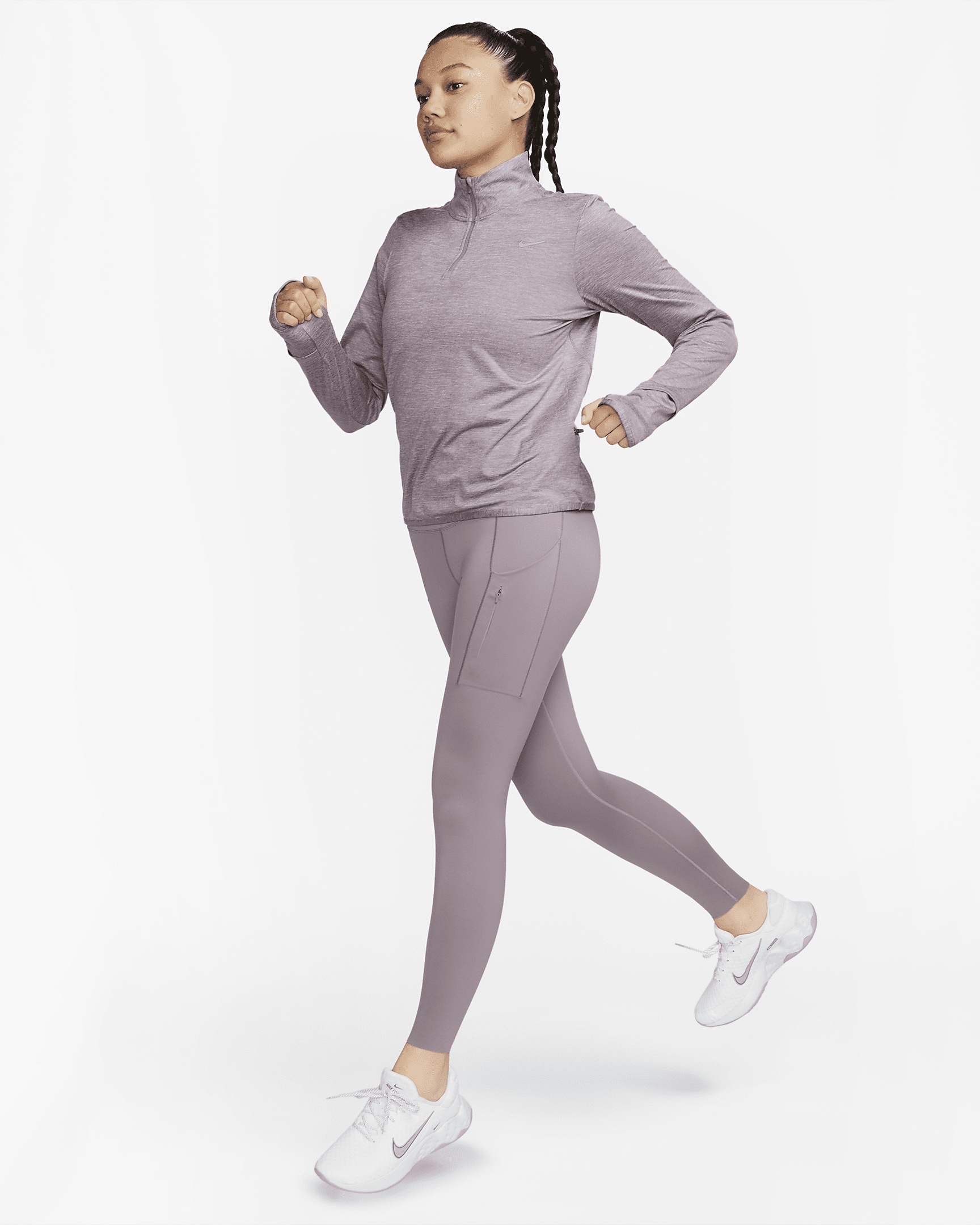 Nike Women's Swift Element UV Protection 1/4-Zip Running Top - 7
