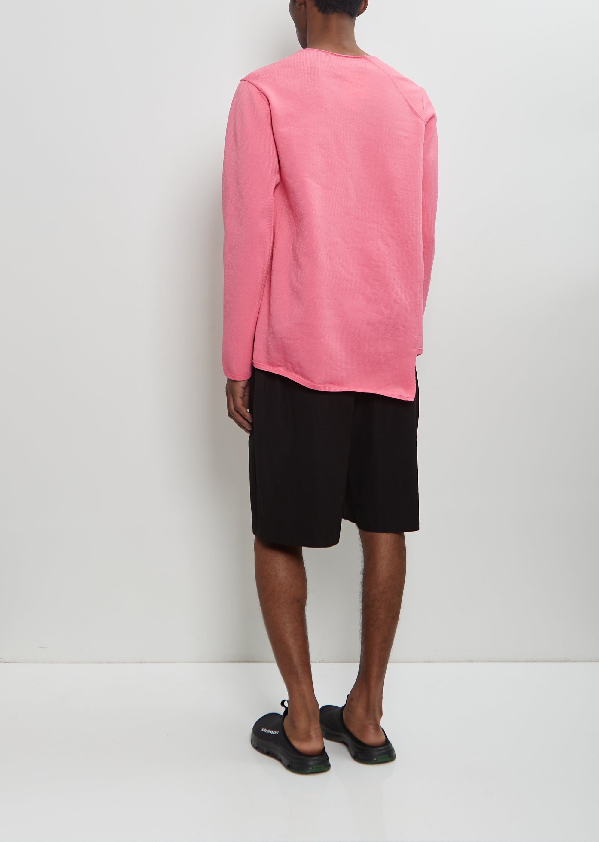 Asymmetric Layered Sweater — Pink - 3