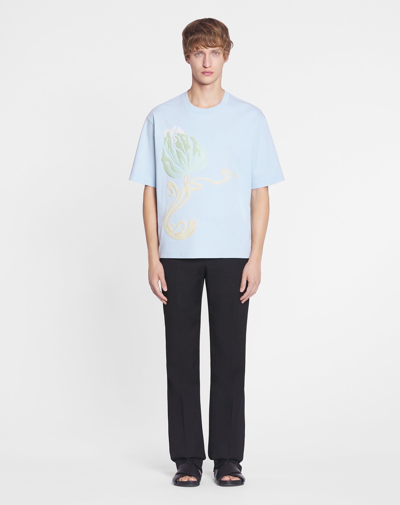 FLORAL EMBROIDERY LOOSE-FIT T-SHIRT - 2