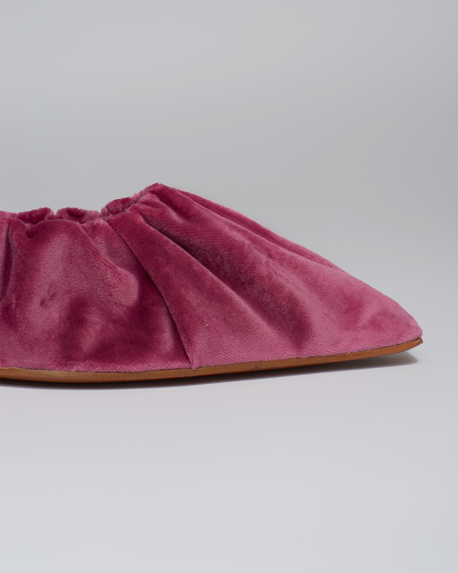 MATANGI - Ruched velvet flats - Peony - 3