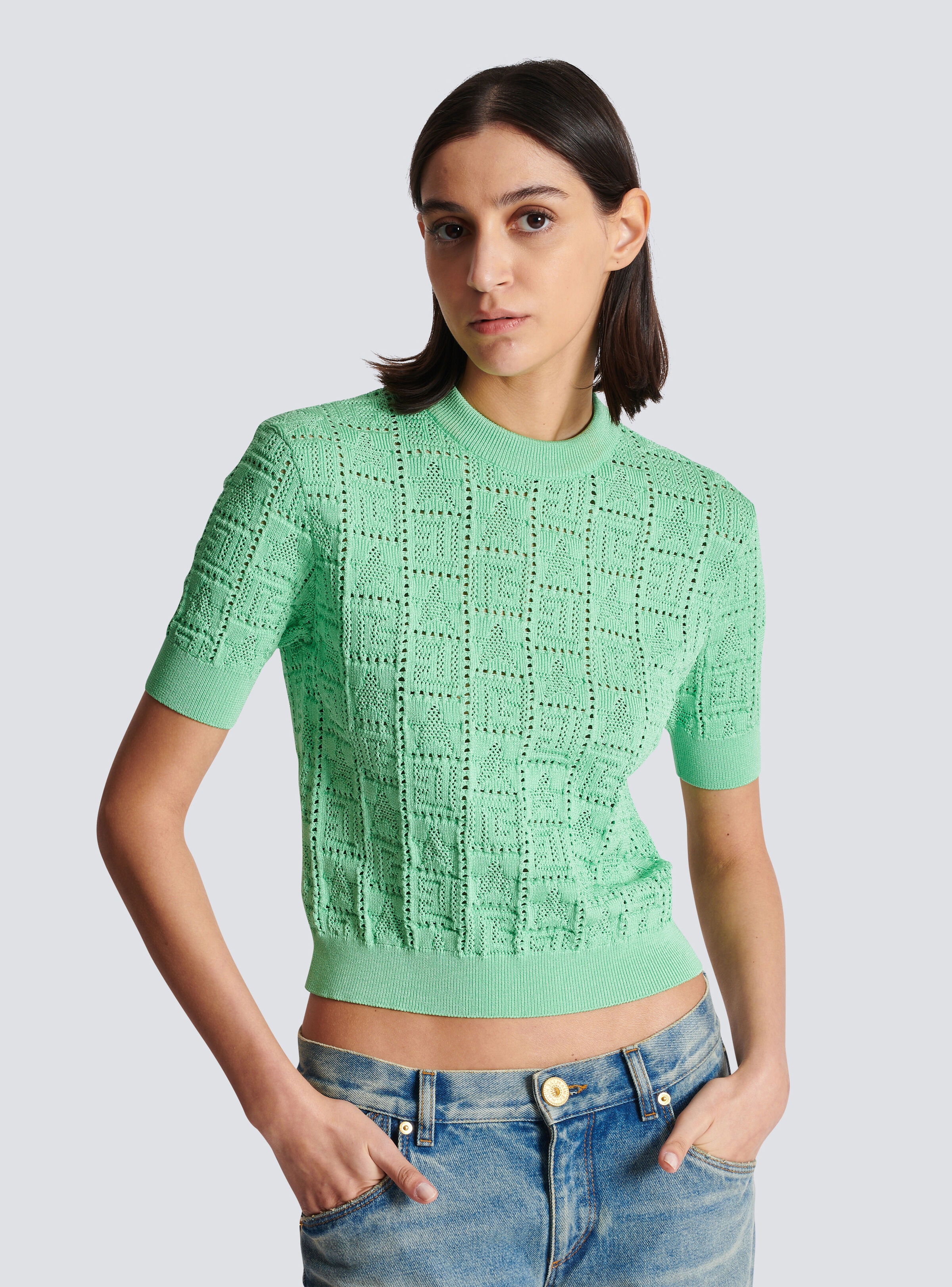 Monogram knit jumper - 6