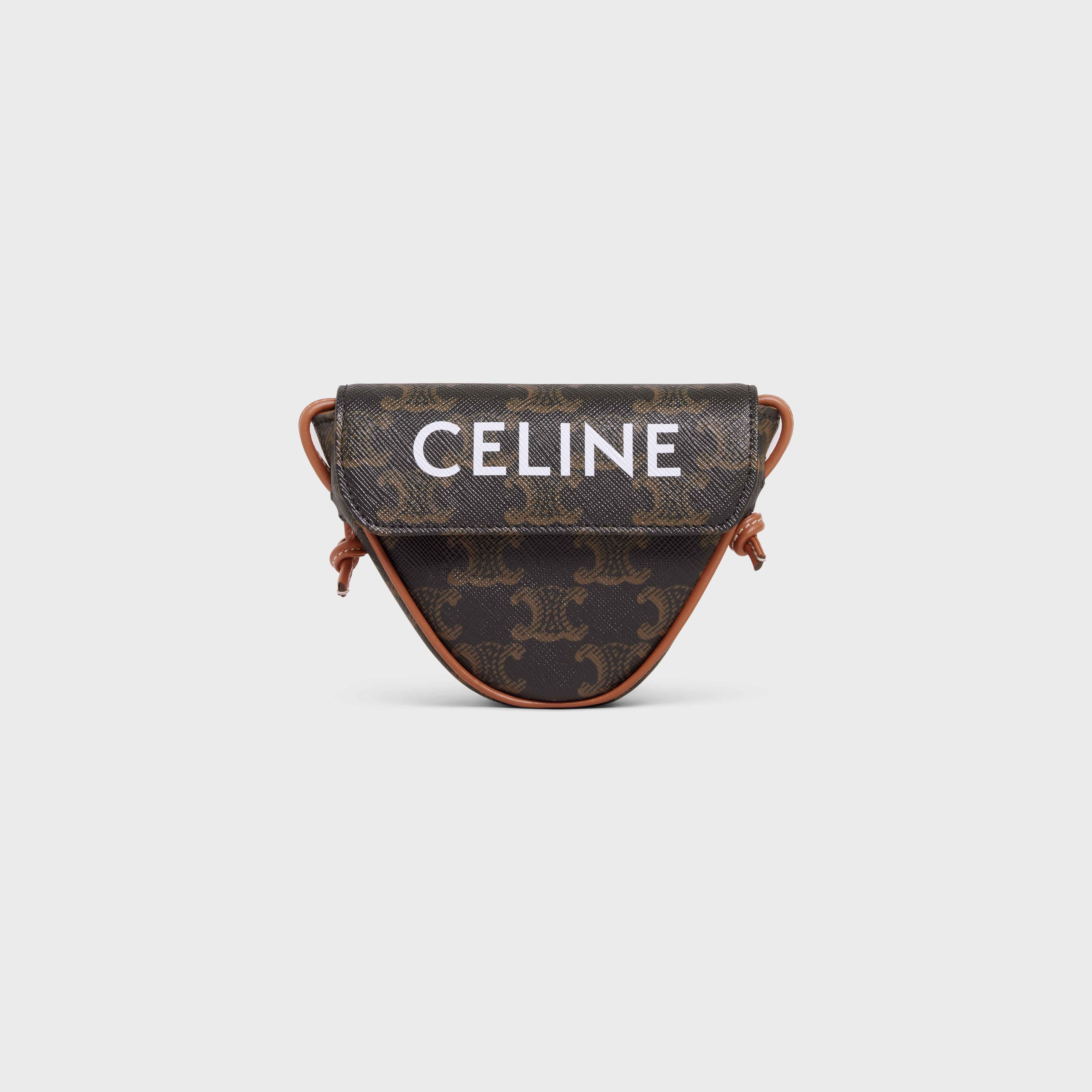 MINI TRIANGLE in Triomphe canvas with celine print - 1