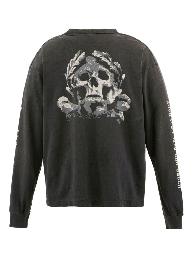 SAINT M×××××× skull-print T-shirt outlook