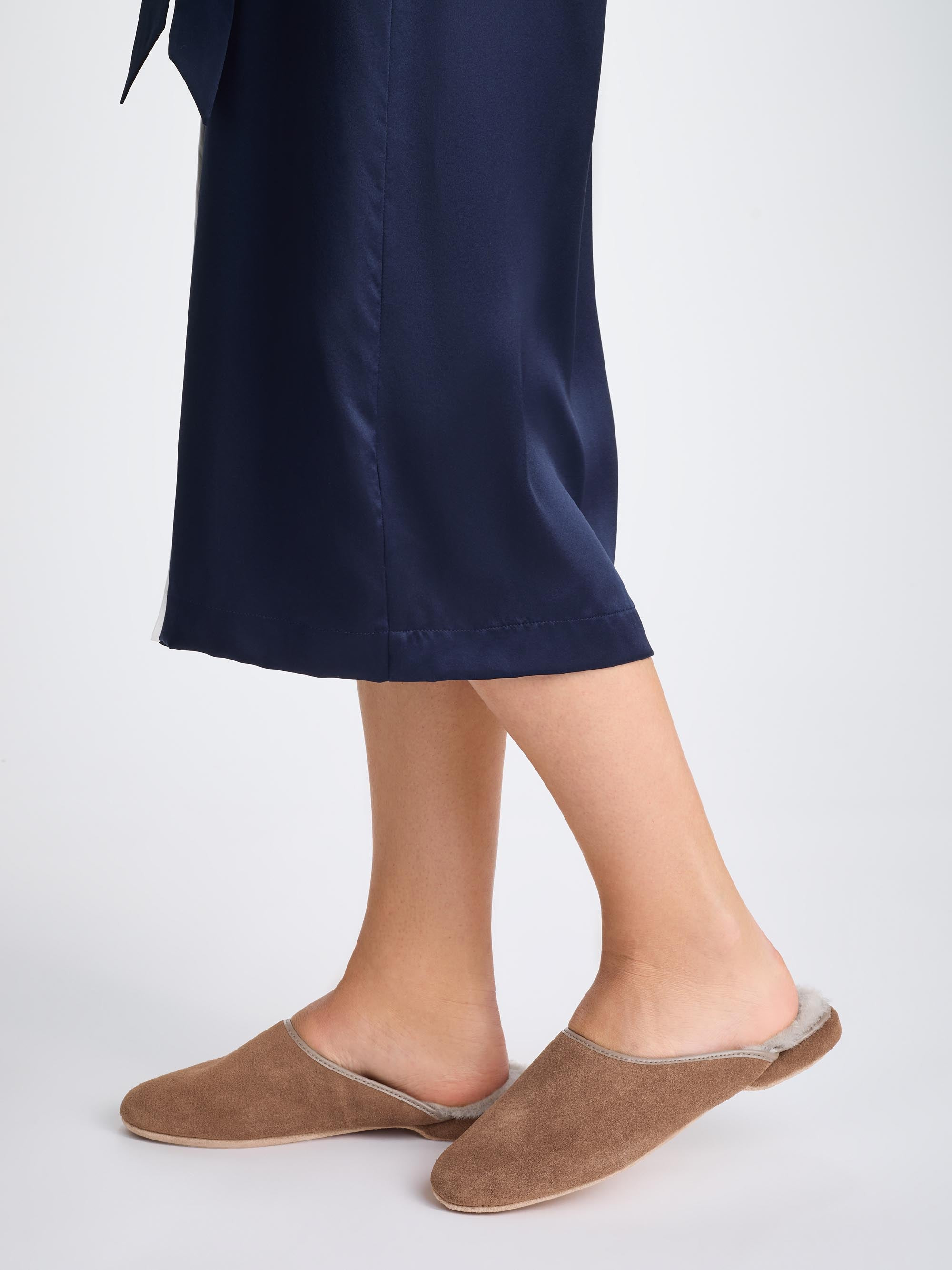 Women's Mule Slippers Imogen Suede Sheepskin Camel - 3