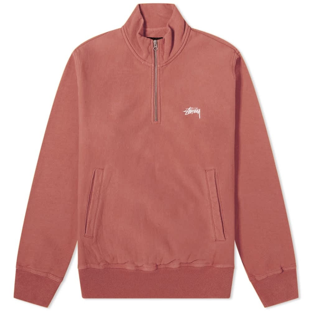 Stussy Logo Half Zip Sweat - 1