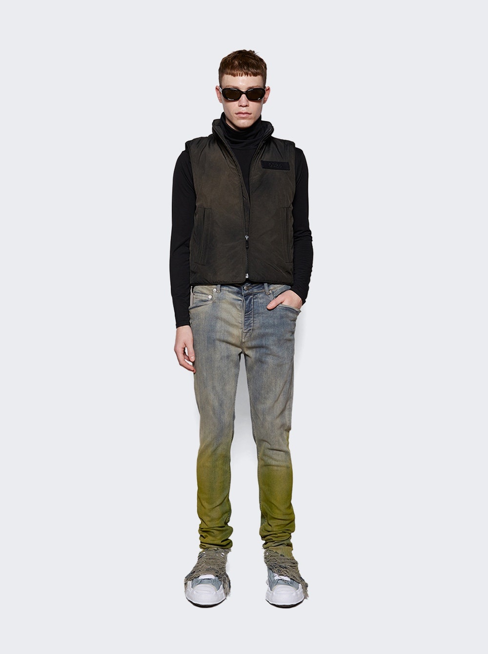 'aurora' Fitted Down Vest Brown - 2