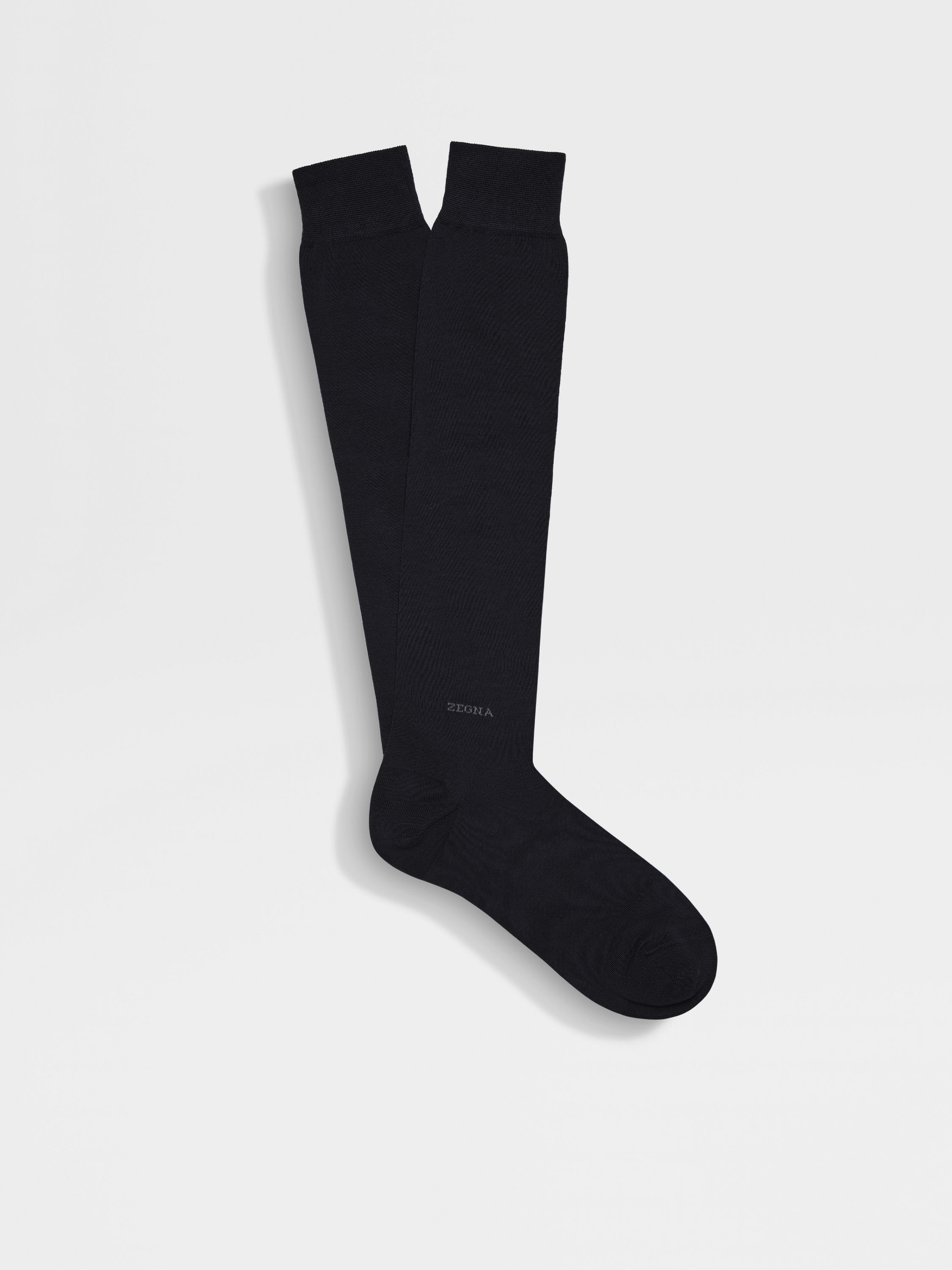 DARK BLUE COTTON BLEND SOCKS - 1