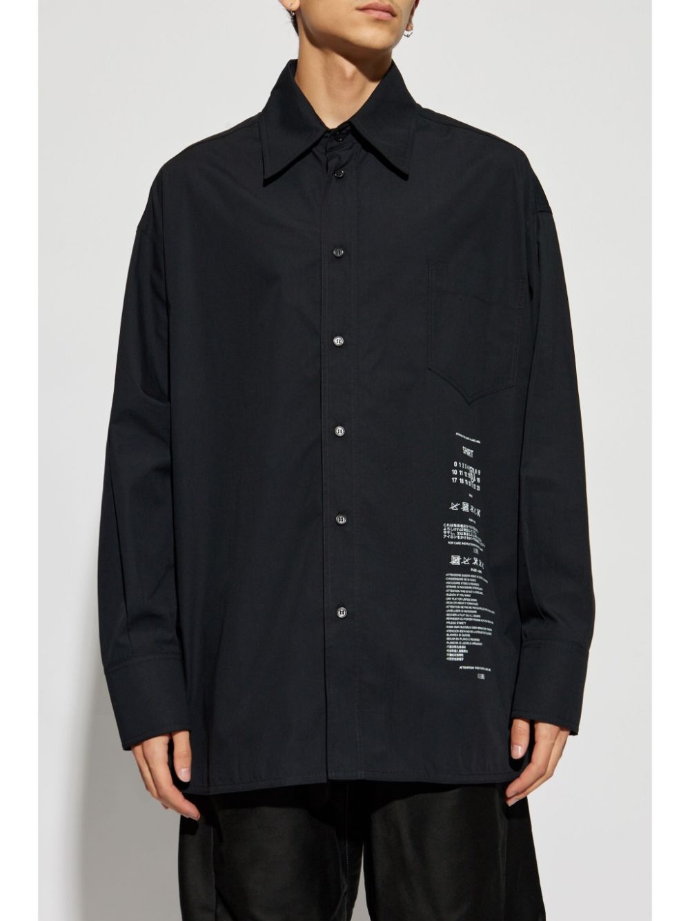 numeric buttoned shirt - 3