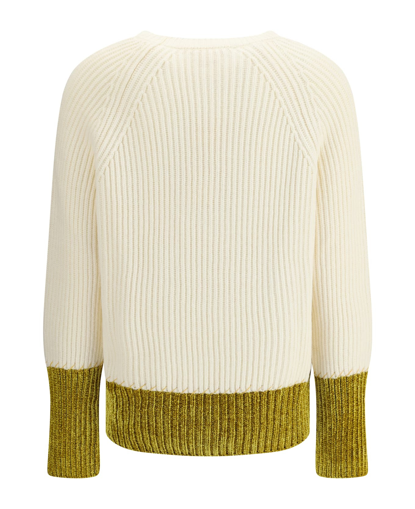 Color Block Wool Sweater - 2