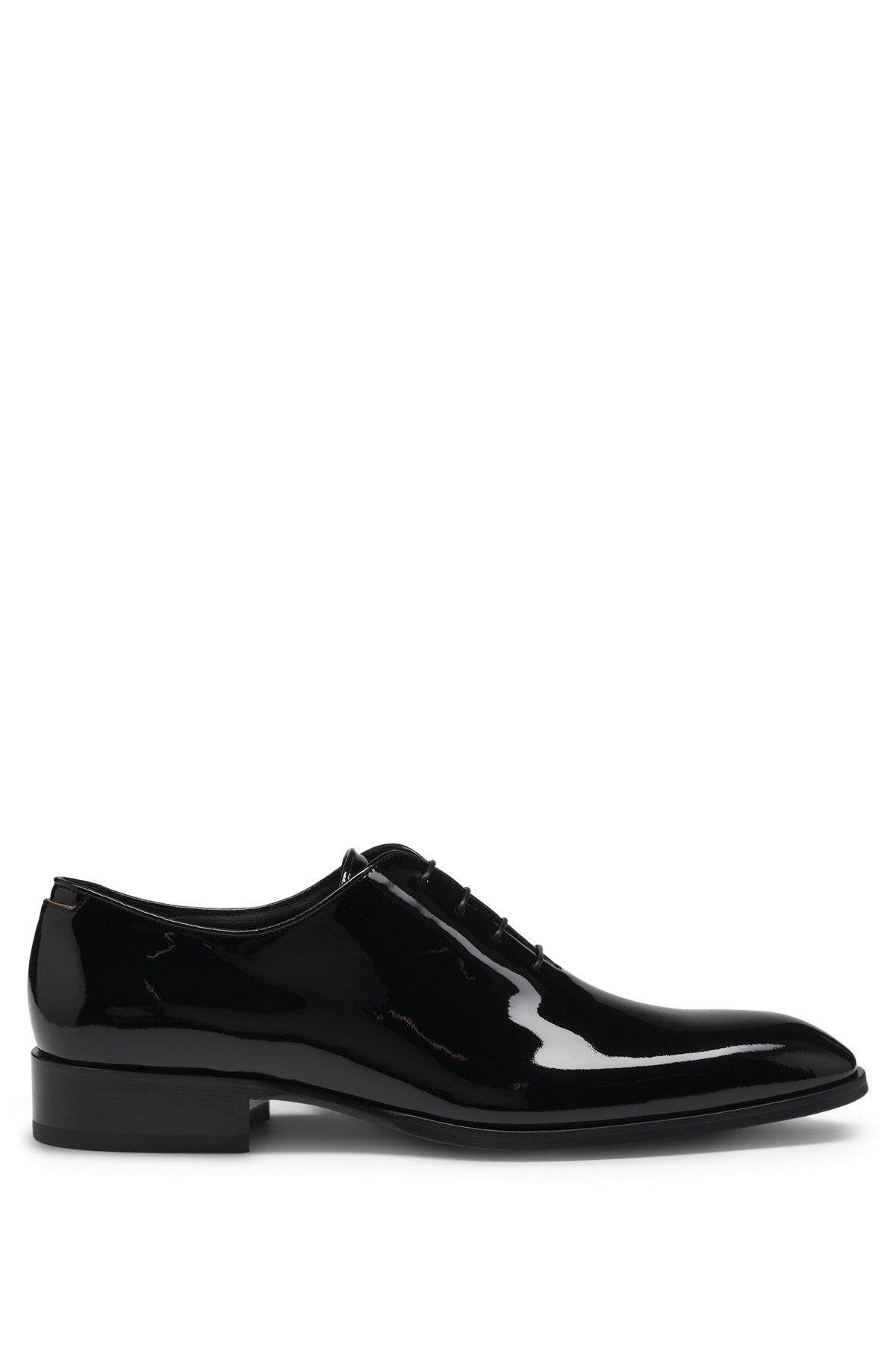 PATENT-LEATHER OXFORD SHOES WITH COLLAR PIPING - 1