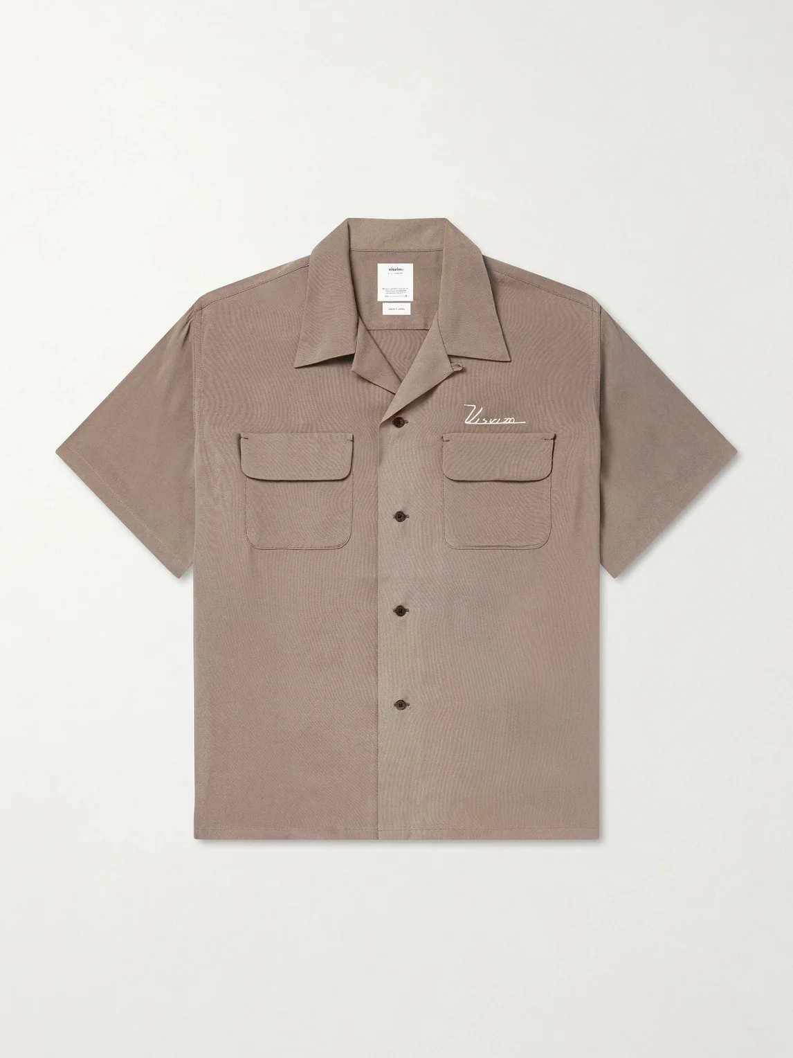 Judo Convertible-Collar Logo-Embroidered Woven Shirt - 1