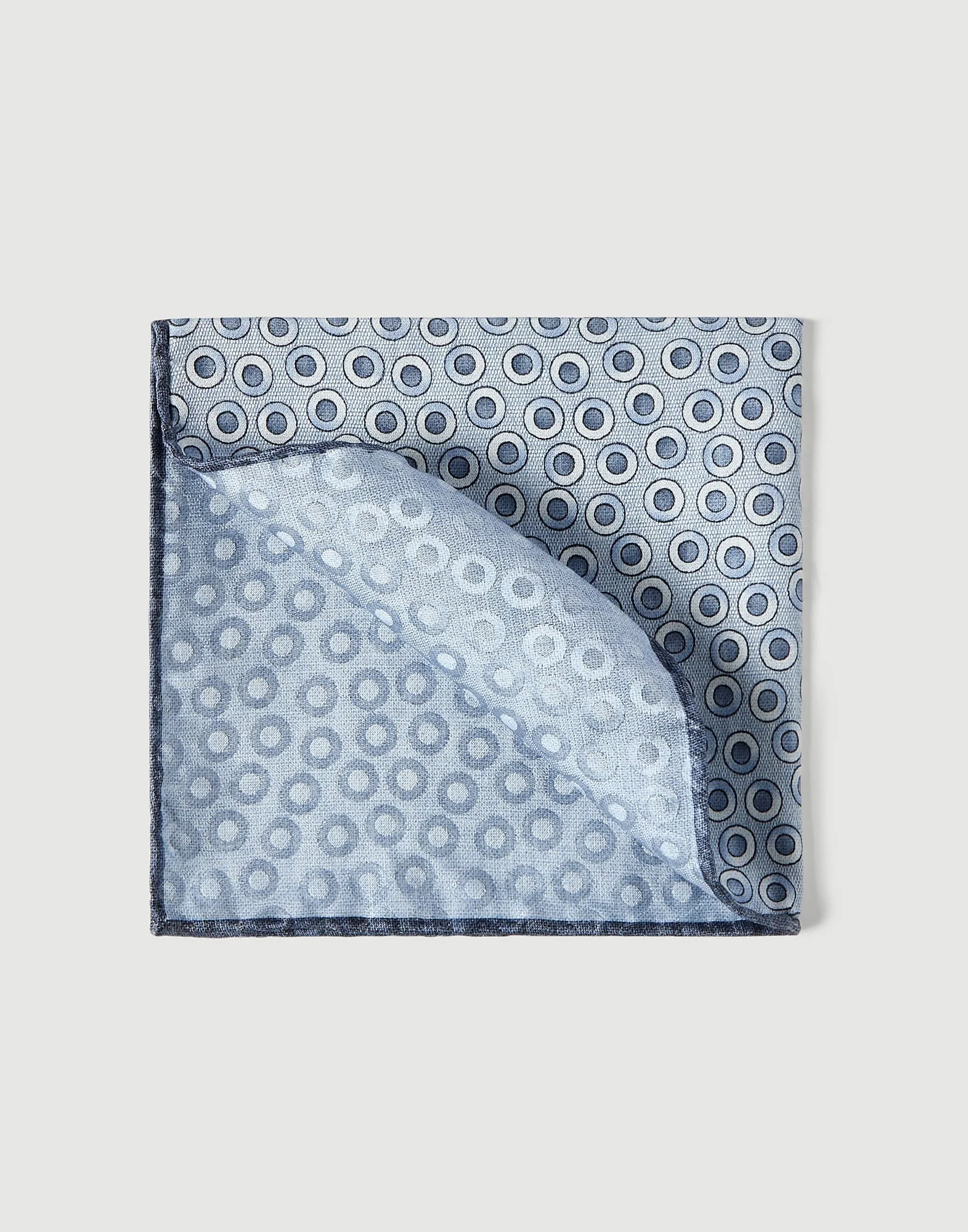 Spotted pattern silk pocket square - 1
