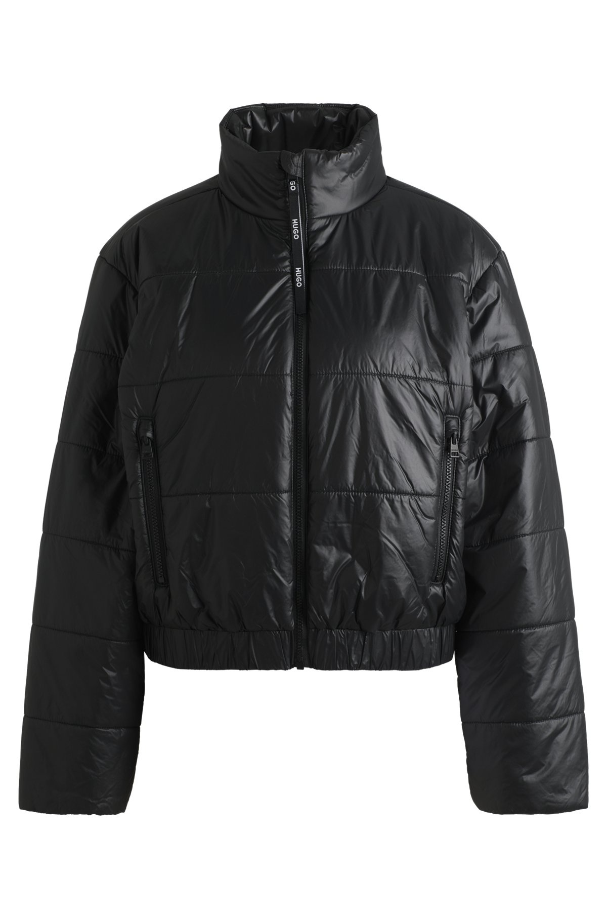 WATER-REPELLENT PADDED JACKET WITH BRANDED ZIP PULLER - 1