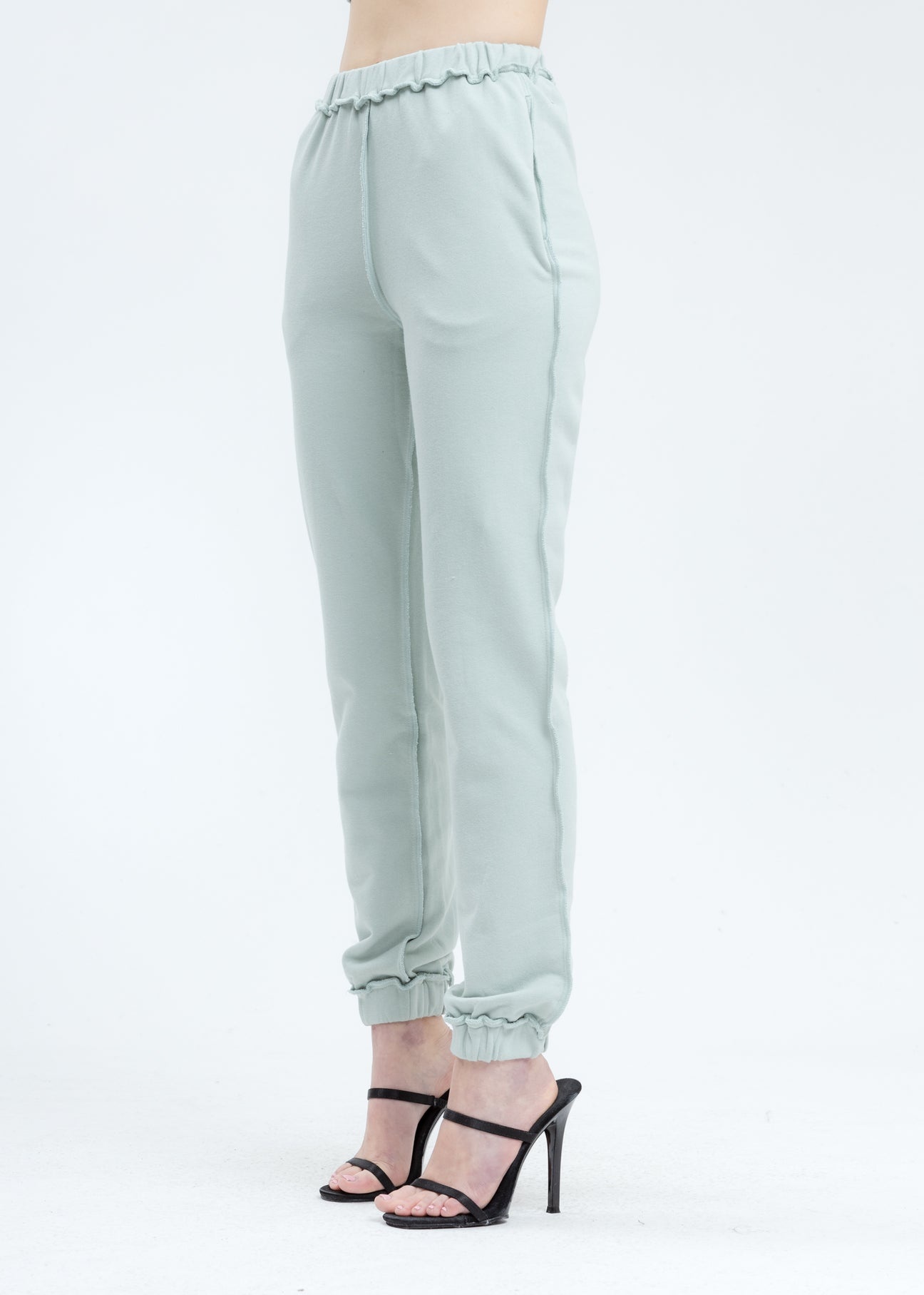 Aqua Exposed Seam Fleece Sweatpants - 2