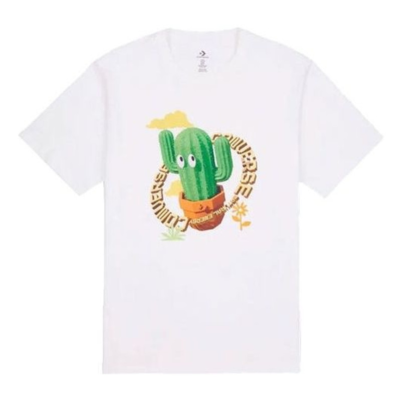 반전 Animated Cactus 그래픽 티 'White' 10023995-A01 - 1