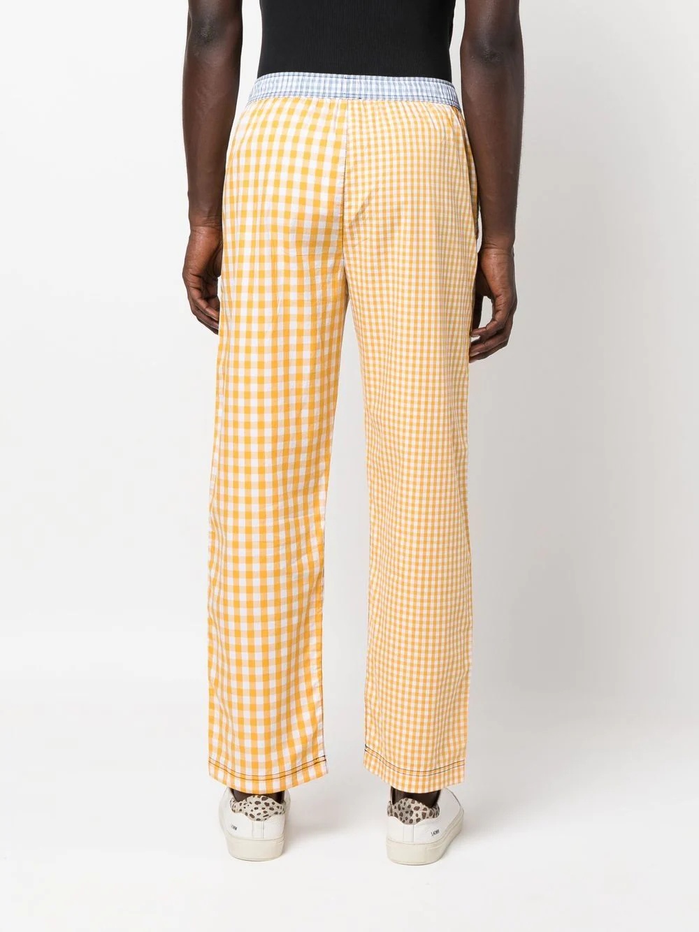 Derik gingham-check cotton pants - 4