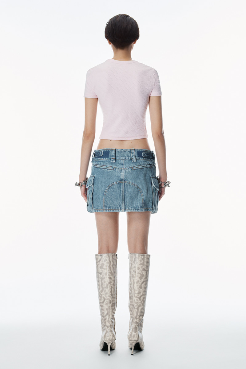 logo jacquard short sleeve baby tee 4