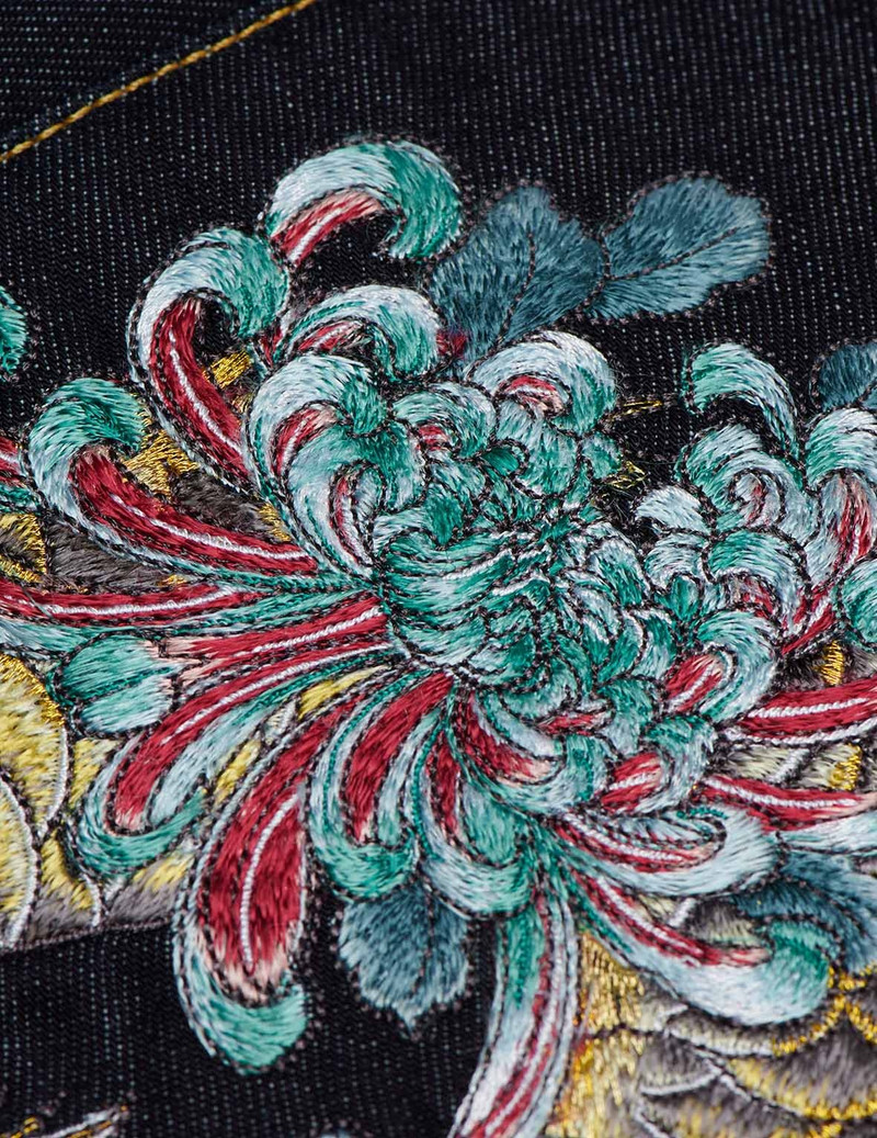 DRAGON EMBROIDERED CARROT FIT JEANS #2017 9