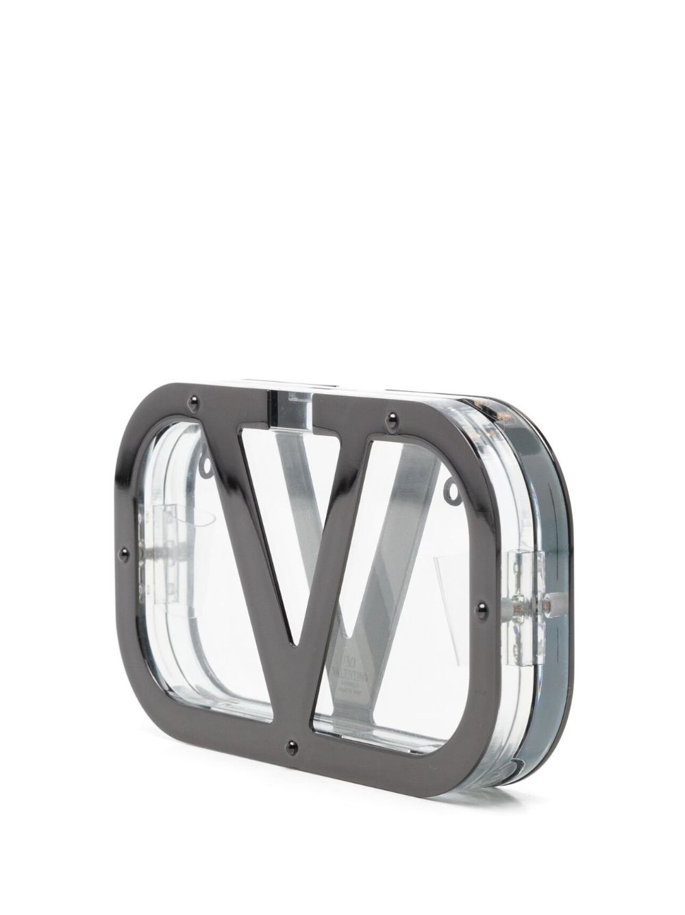 logo-plaque clear clutch - 3