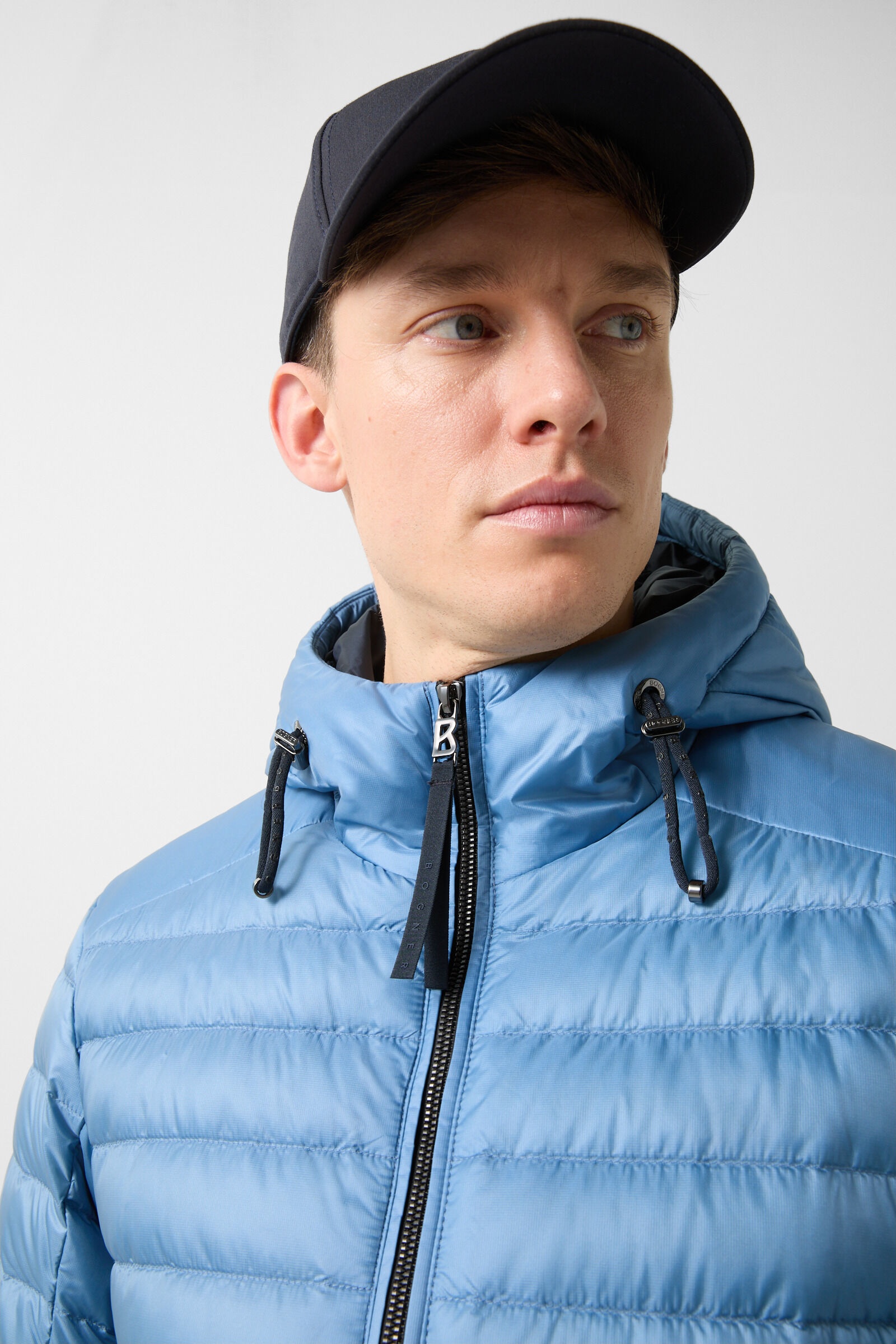 Loke lightweight down jacket in Light blue - 6