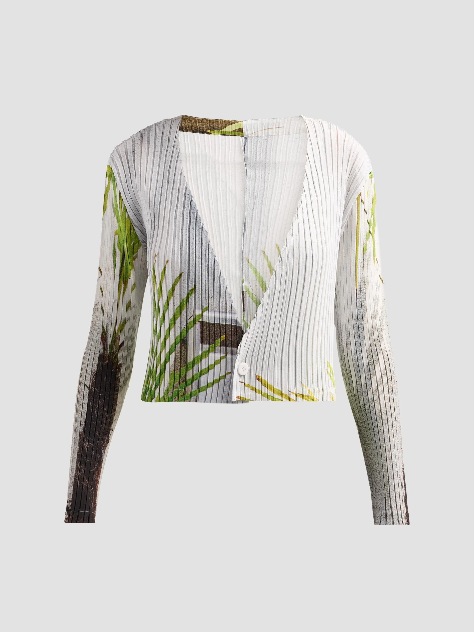 Women's Urban Jungle Pleats Cardigan - White - 1