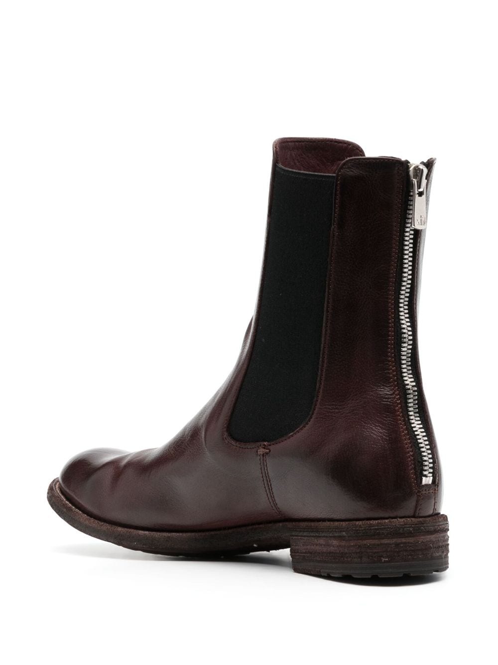 elasticated-panels leather boots - 3