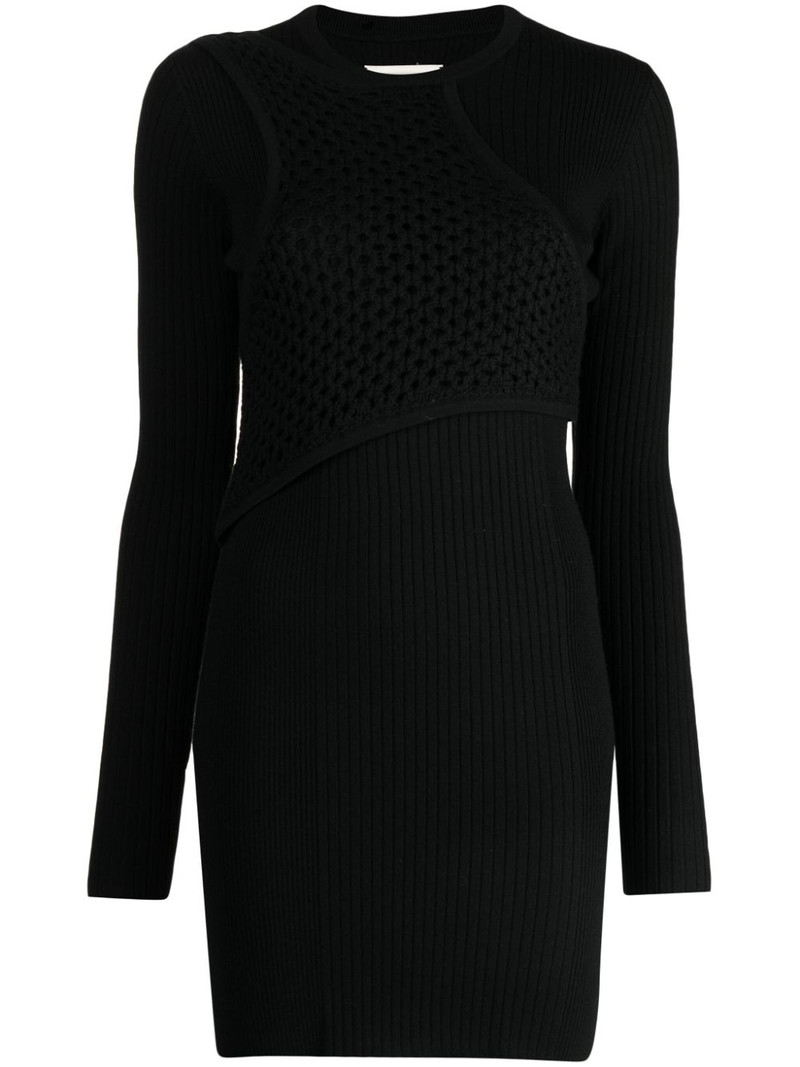 long-sleeve wool minidress 1
