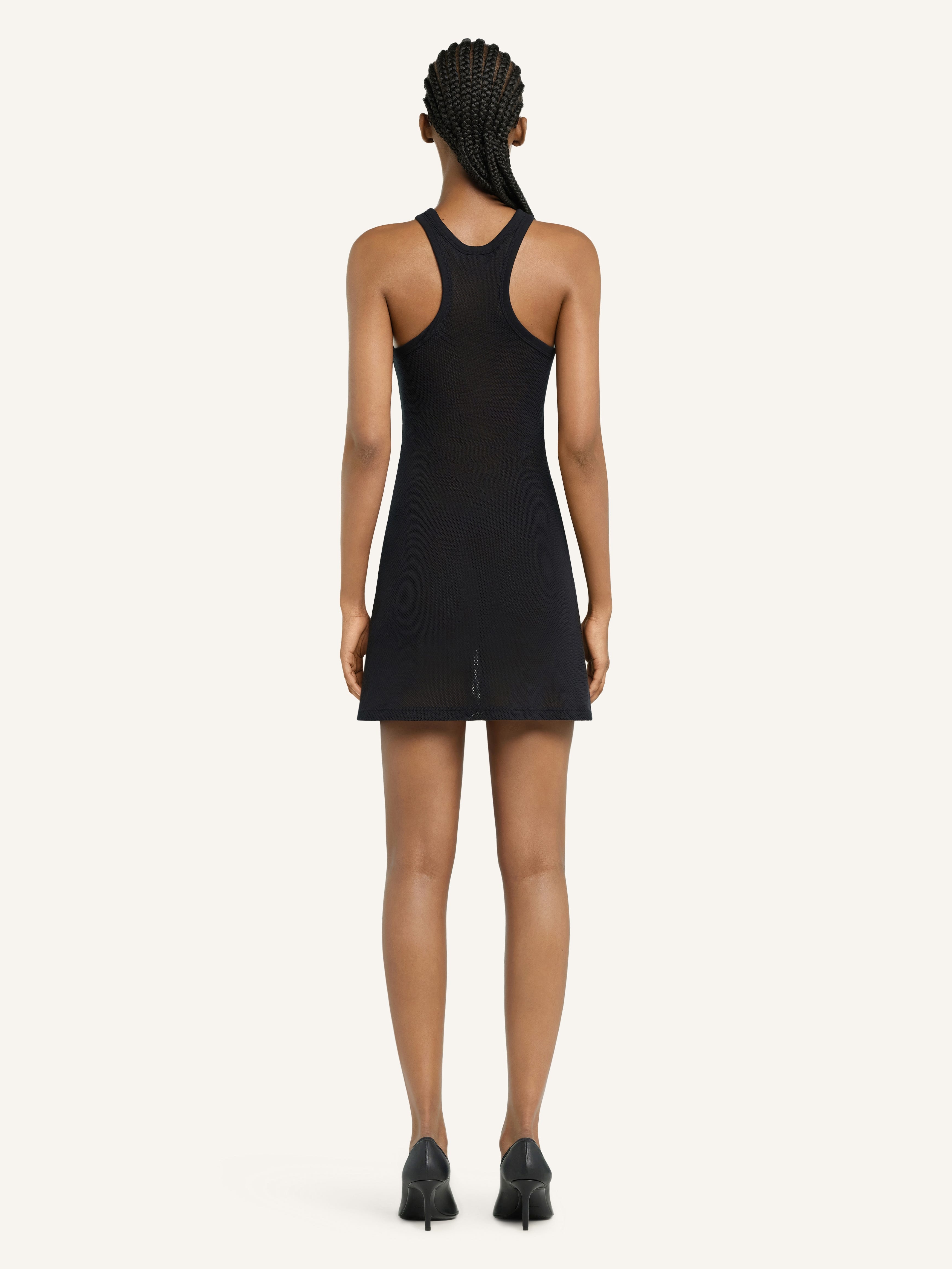 SCUBA MESH MINI DRESS - 4