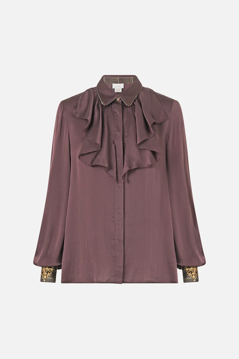 COLLARED SHIRT WITH FRILL NECK DETAIL ANIMALS IN THE PALACE - 1