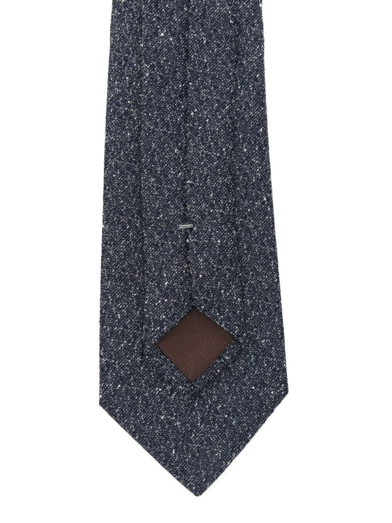 Canali speckled silk-wool tie outlook