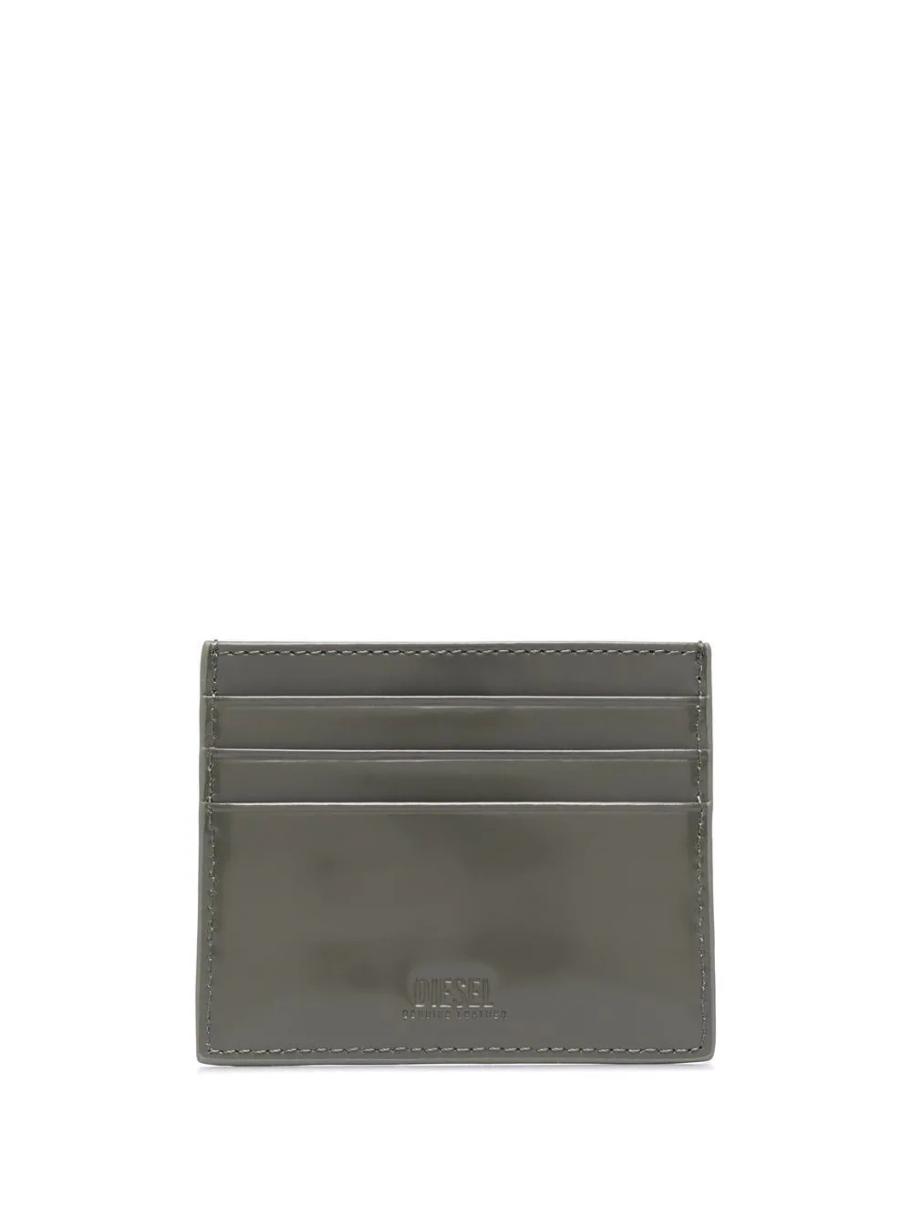 logo-print leather cardholder - 2