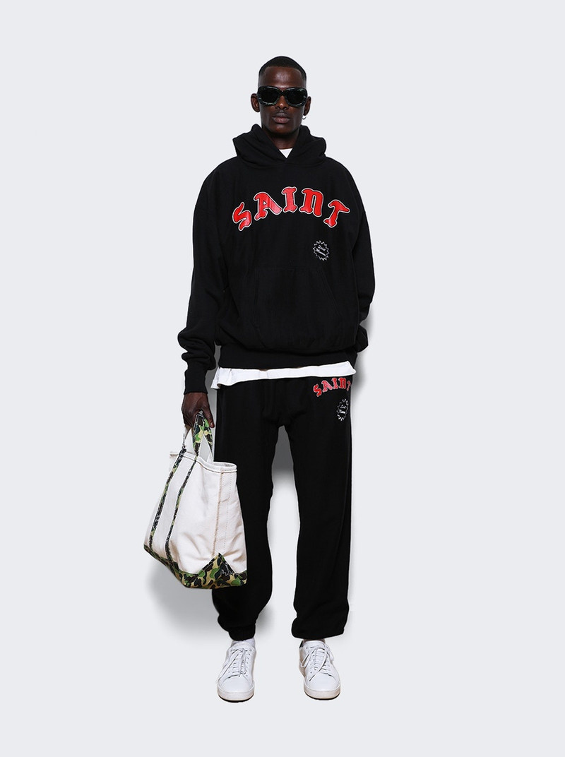 SAINT M×××××× Graphic Sweatpants Black outlook